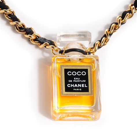 chanel perfume bottle earrings|chanel necklace with perfume bottle.